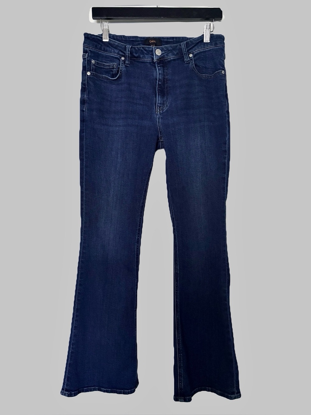 Quince Luna stretch flare jeans midnight blue size 30
